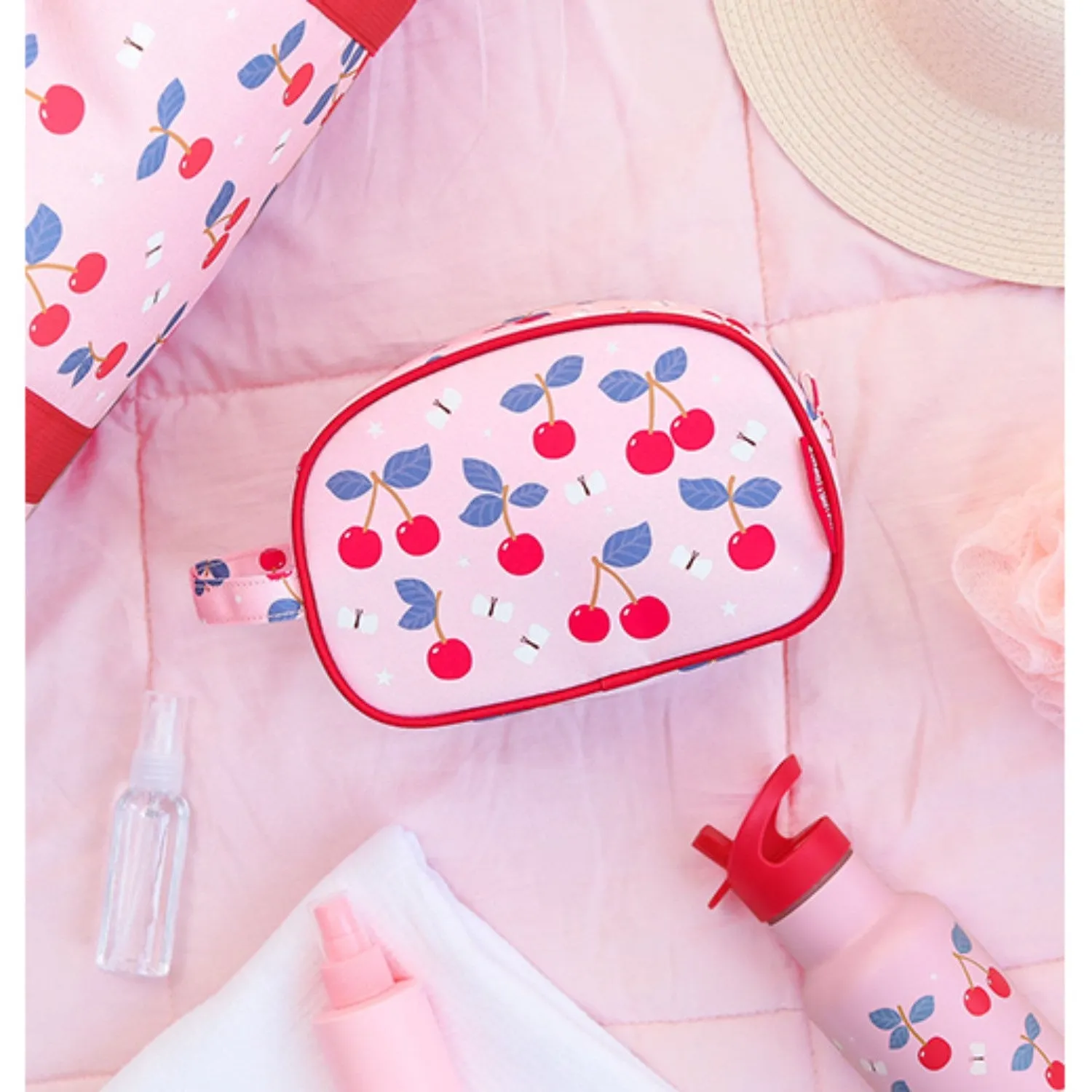 A Little Lovely Company Cherries Toiletry Bag