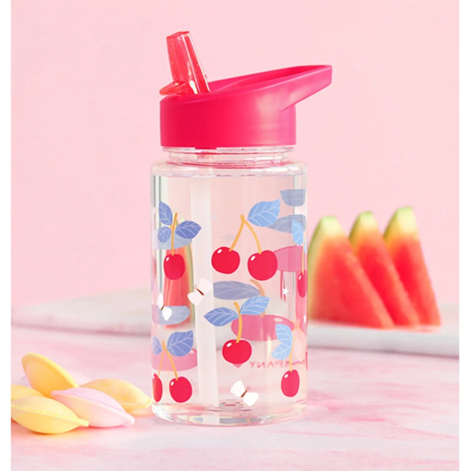 A Little Lovely Company Cherries Water Bottle