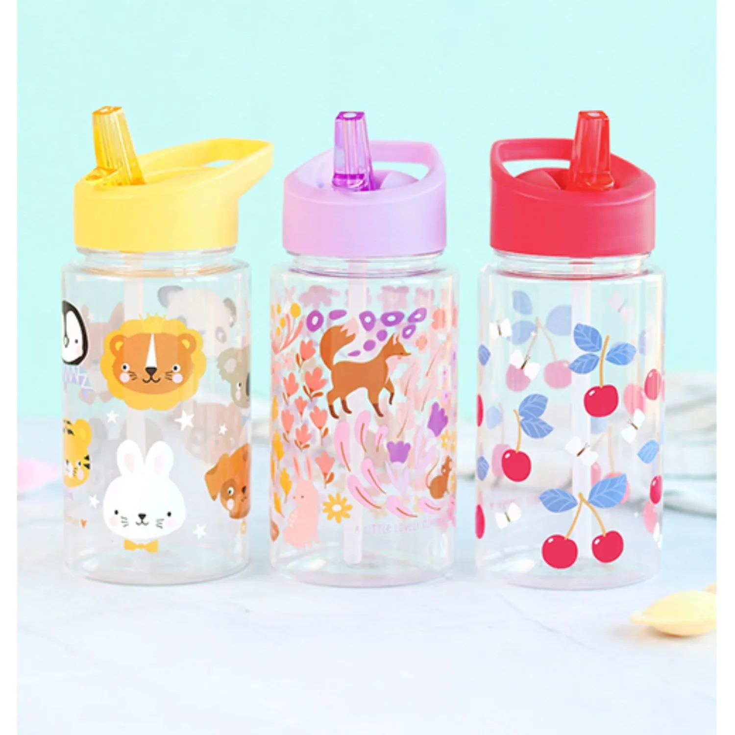 A Little Lovely Company Cherries Water Bottle