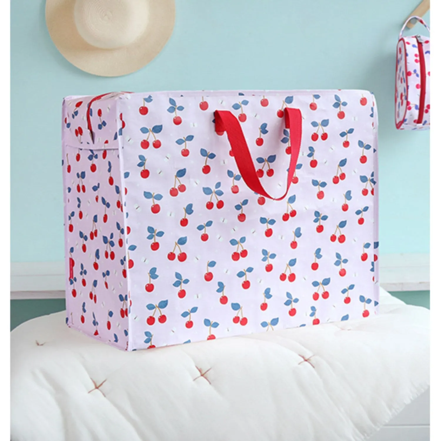 A Little Lovely Company Cherries XL Storage Bag