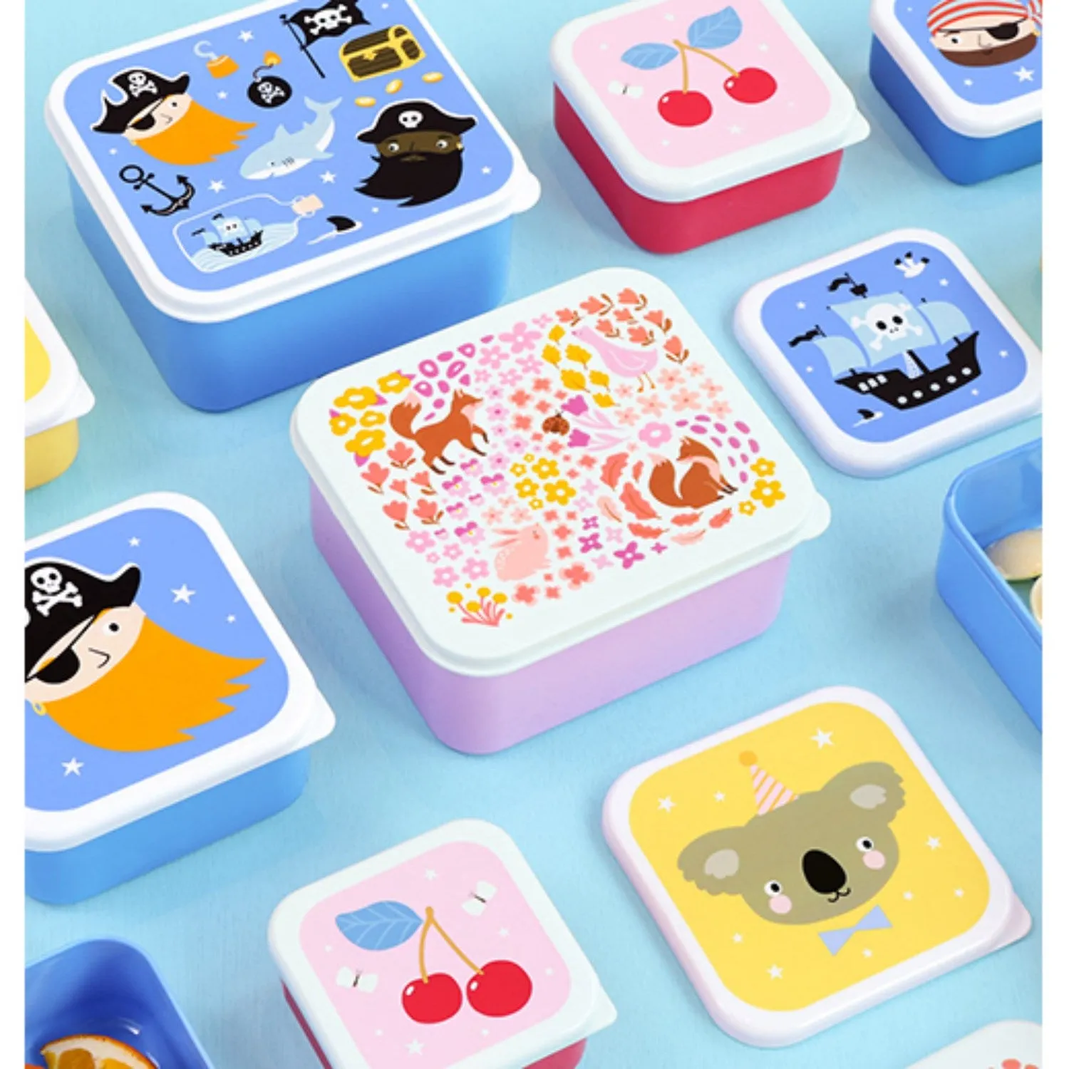 A Little Lovely Company Flower Garden Lunch & Snack Box Set