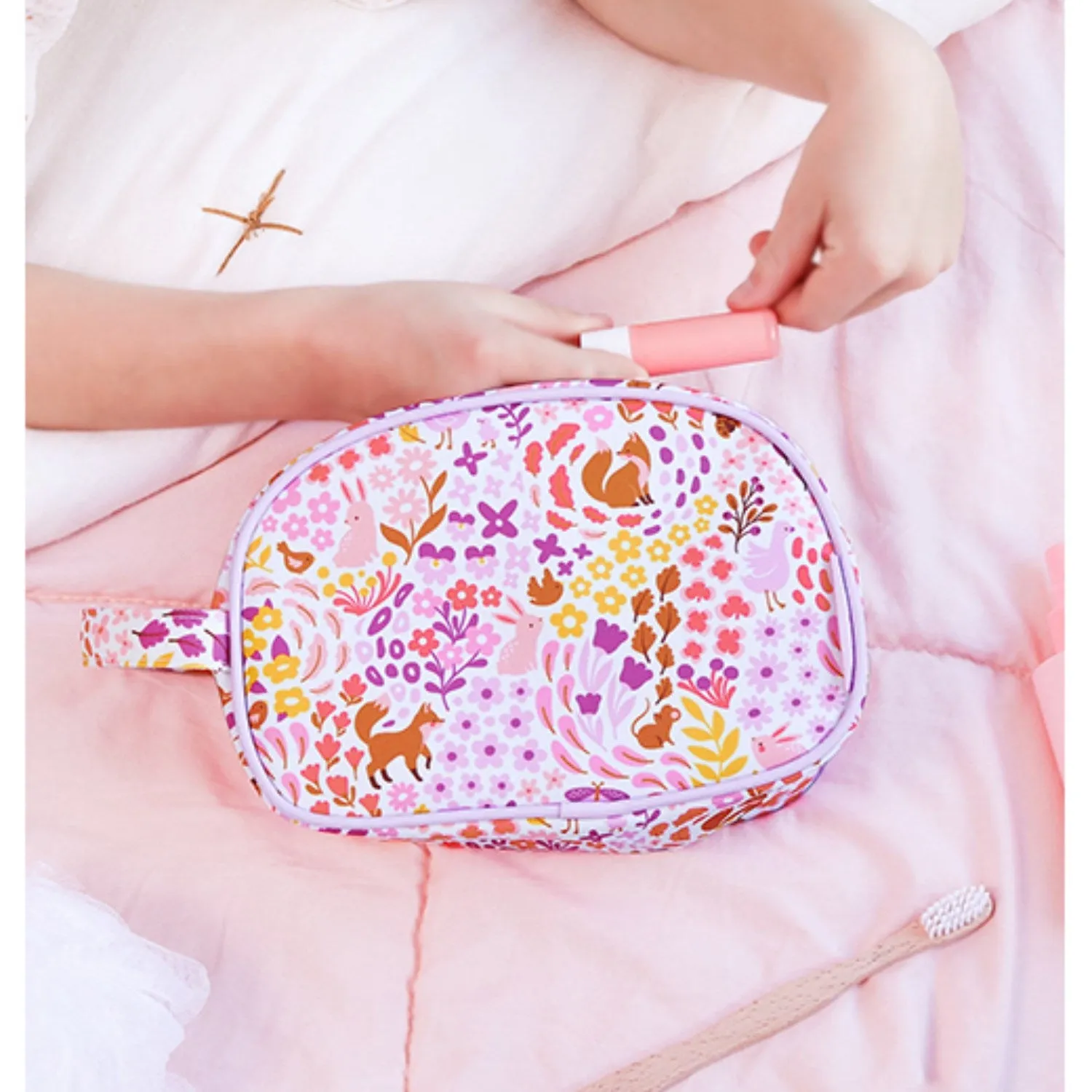 A Little Lovely Company Flower Garden Toiletry Bag