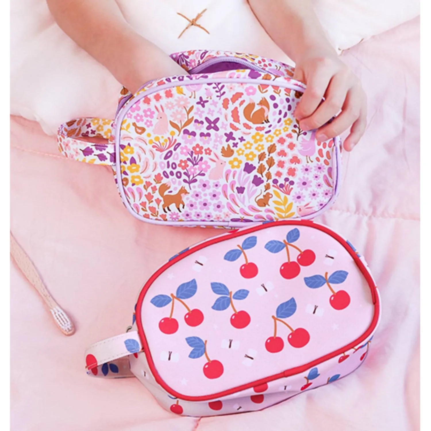 A Little Lovely Company Flower Garden Toiletry Bag
