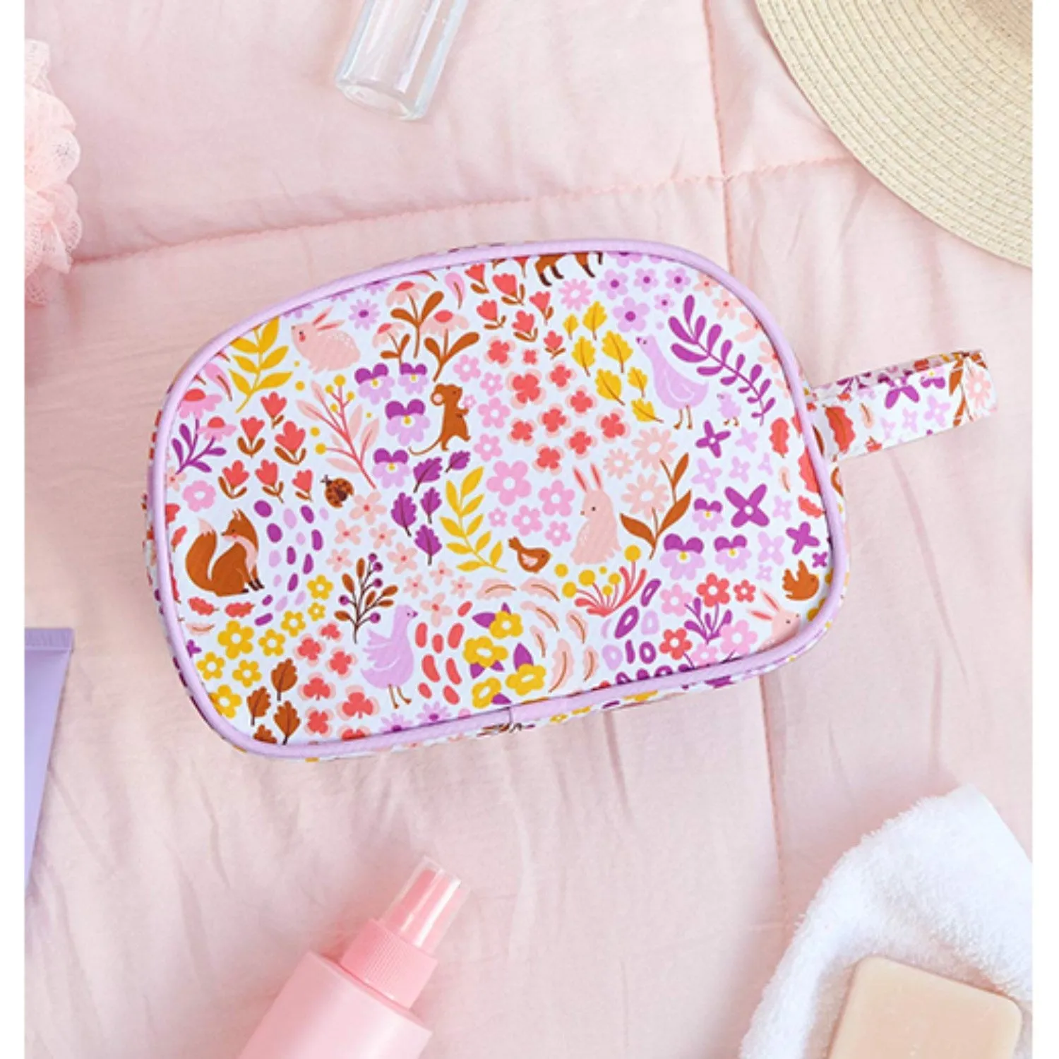 A Little Lovely Company Flower Garden Toiletry Bag