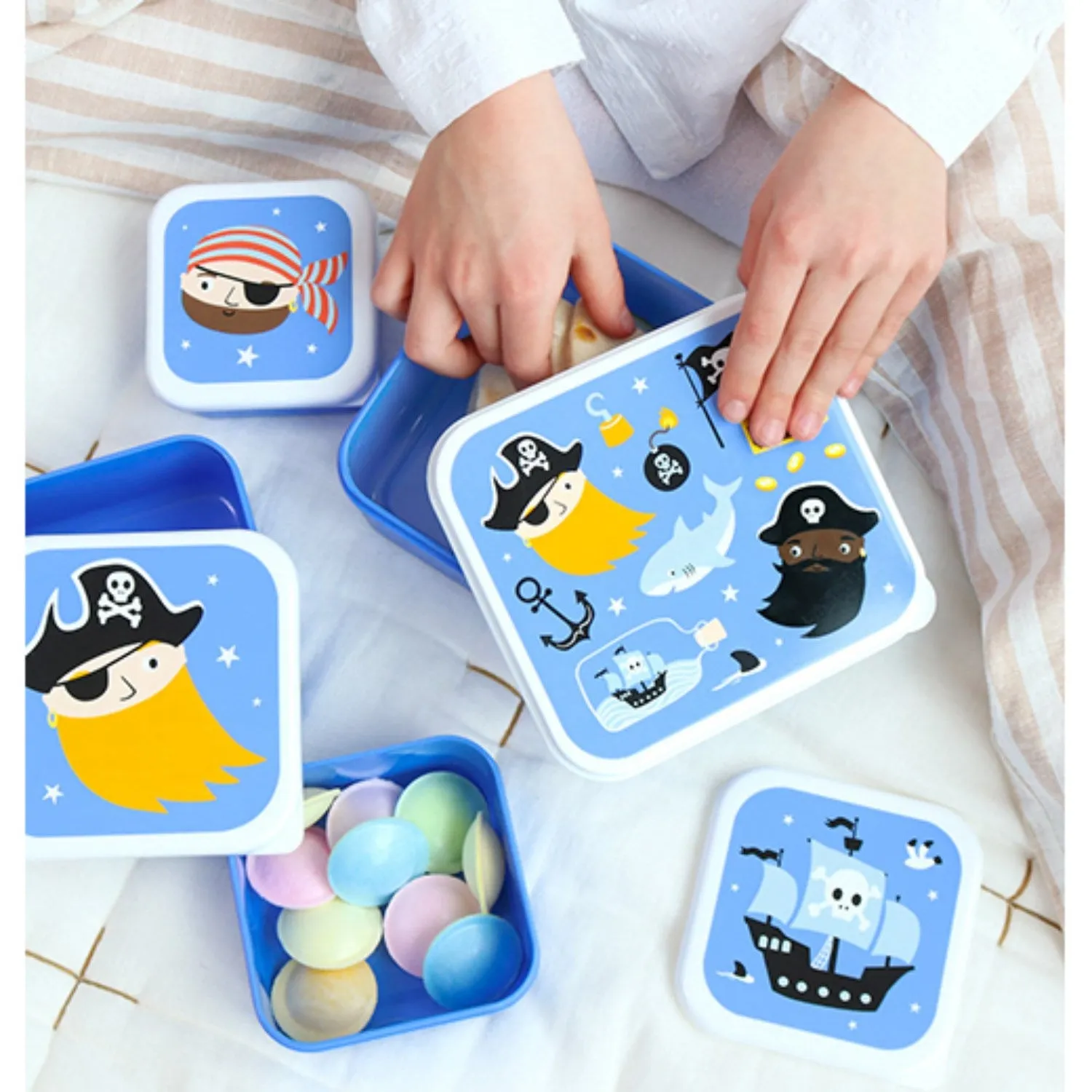 A Little Lovely Company Pirates Lunch & Snack Box Set