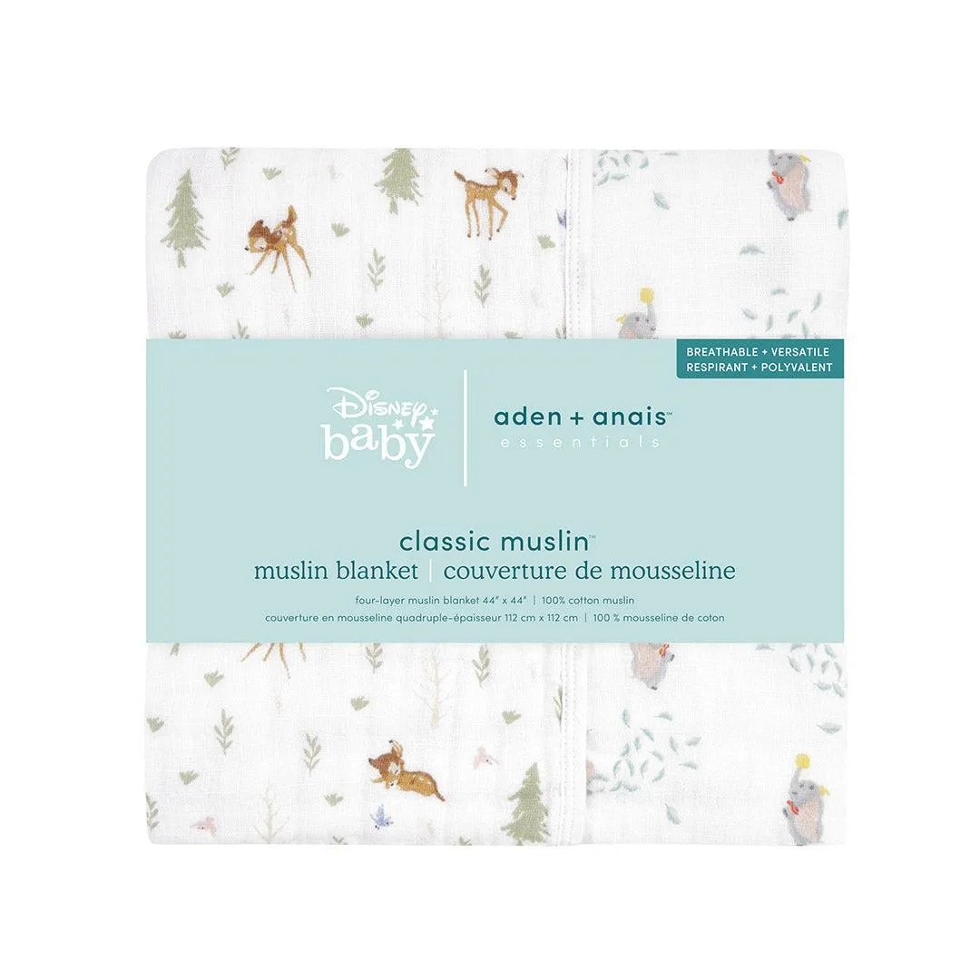 aden   anais essentials Cotton Muslin Blanket - Disney   Friends - Bambi Forest
