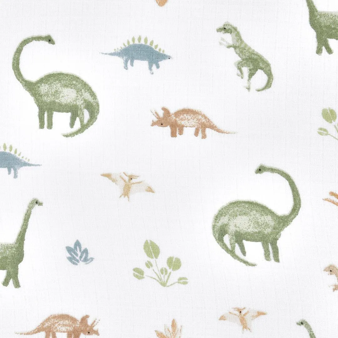 aden   anais Essentials Cotton Muslin Swaddle Blanket - 4 Pack - Dino Jungle