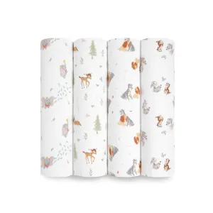 aden   anais essentials Cotton Muslin Swaddle Blanket - 4 Pack - Disney   Friends