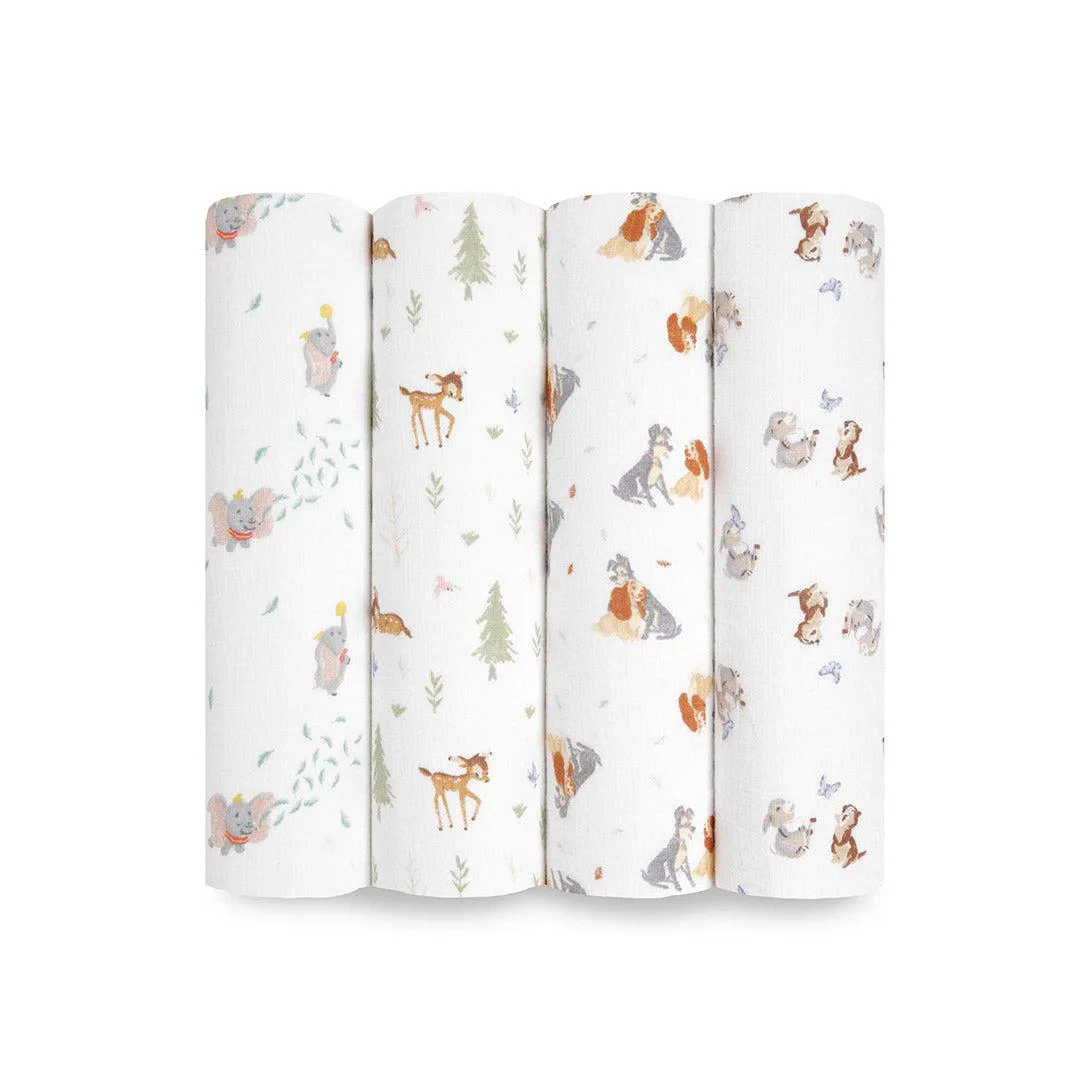 aden   anais essentials Cotton Muslin Swaddle Blanket - 4 Pack - Disney   Friends