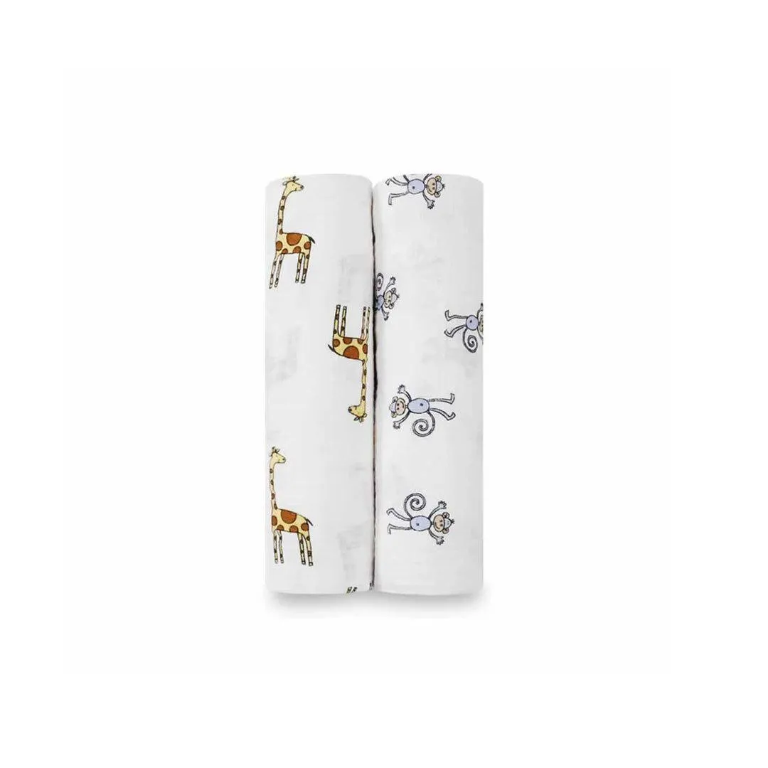 aden   anais Muslin Swaddles - Jungle Jam - 2 Pack