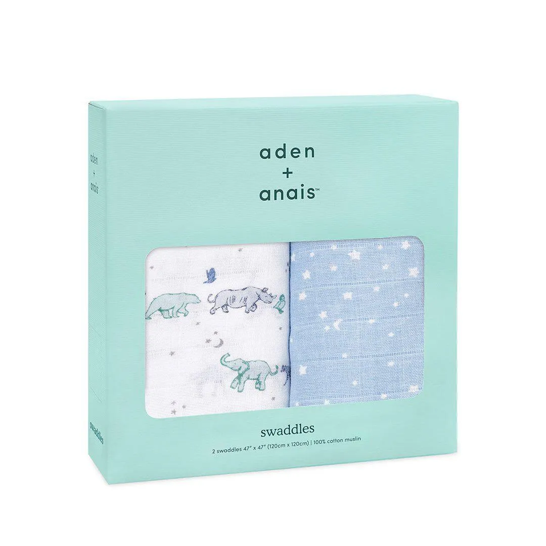 aden   anais Muslin Swaddles - Rising Star - 2 Pack