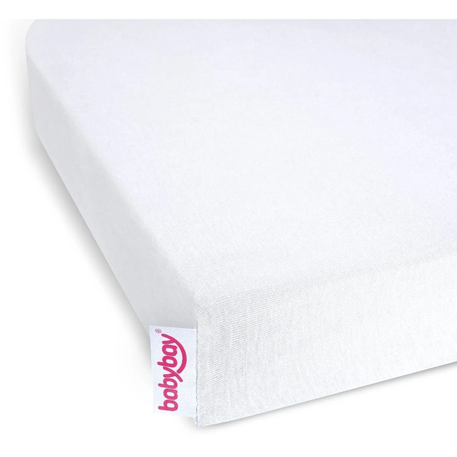 babybay® White Jersey Cover Deluxe Sheet 2-Pack Maxi, Midi, Boxspring, Comfort And Comfort Plus
