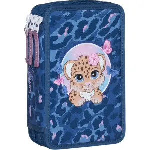 Beckmann Cheeta Tre-lags Pencil Case M/Indhold