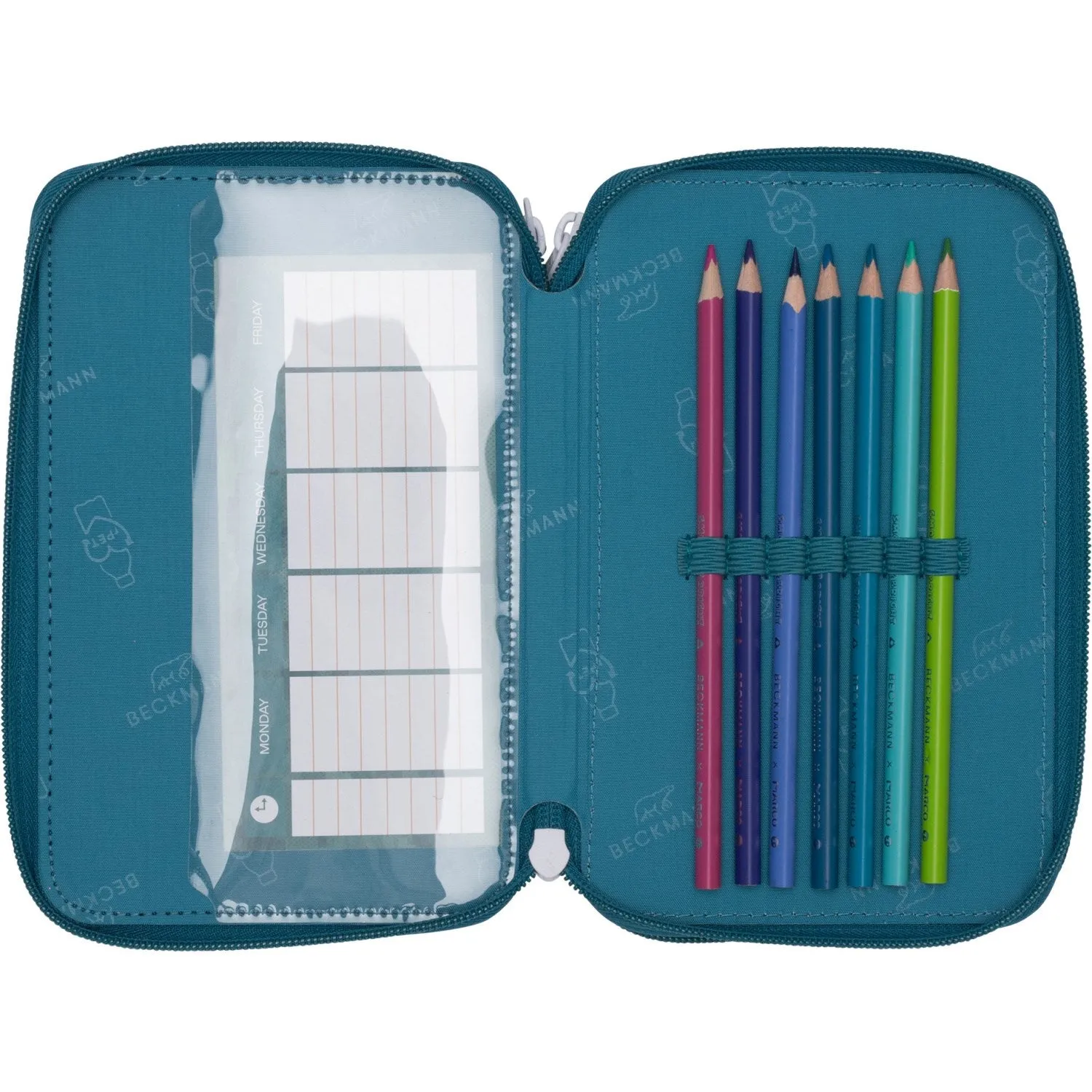 Beckmann Jungle Game Tre-lags Pencil Case M/Indhold