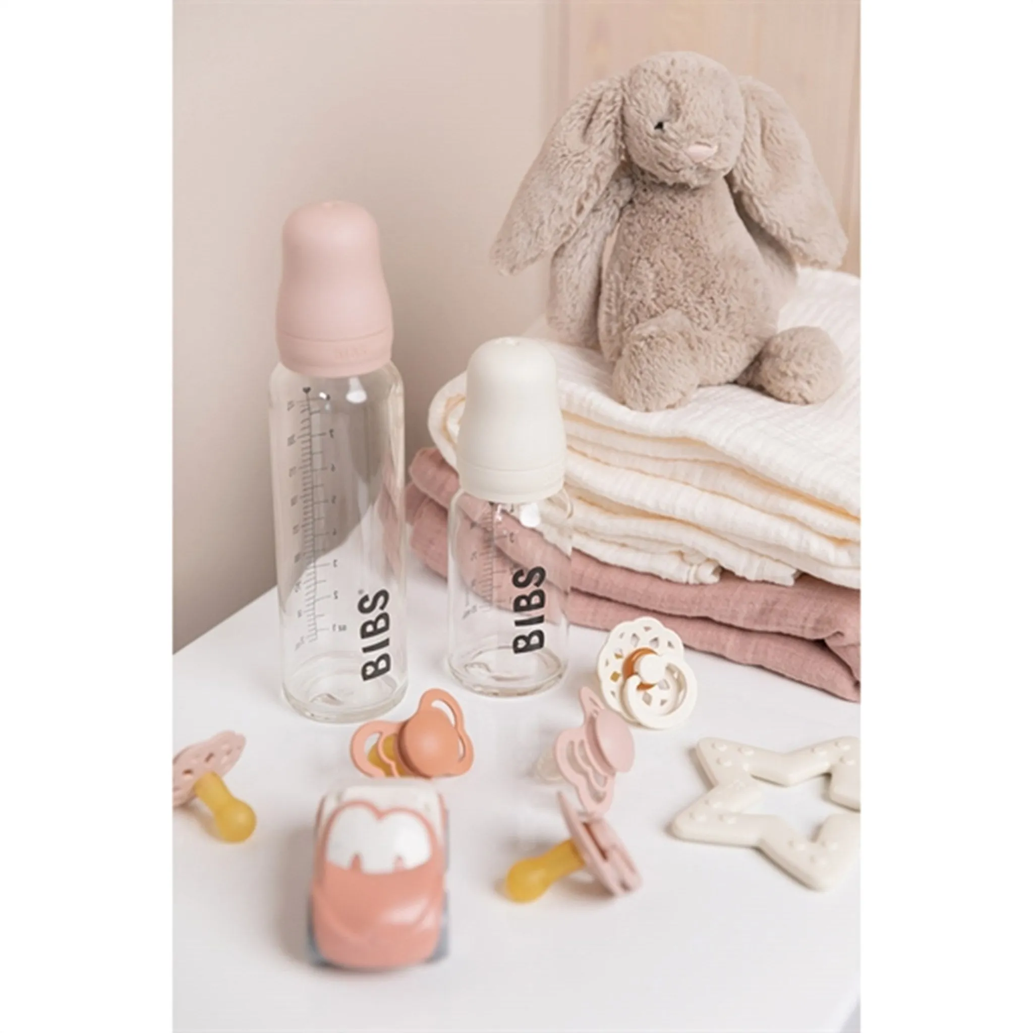 Bibs Baby Glass Bottle Complete Set Blush 225 ml