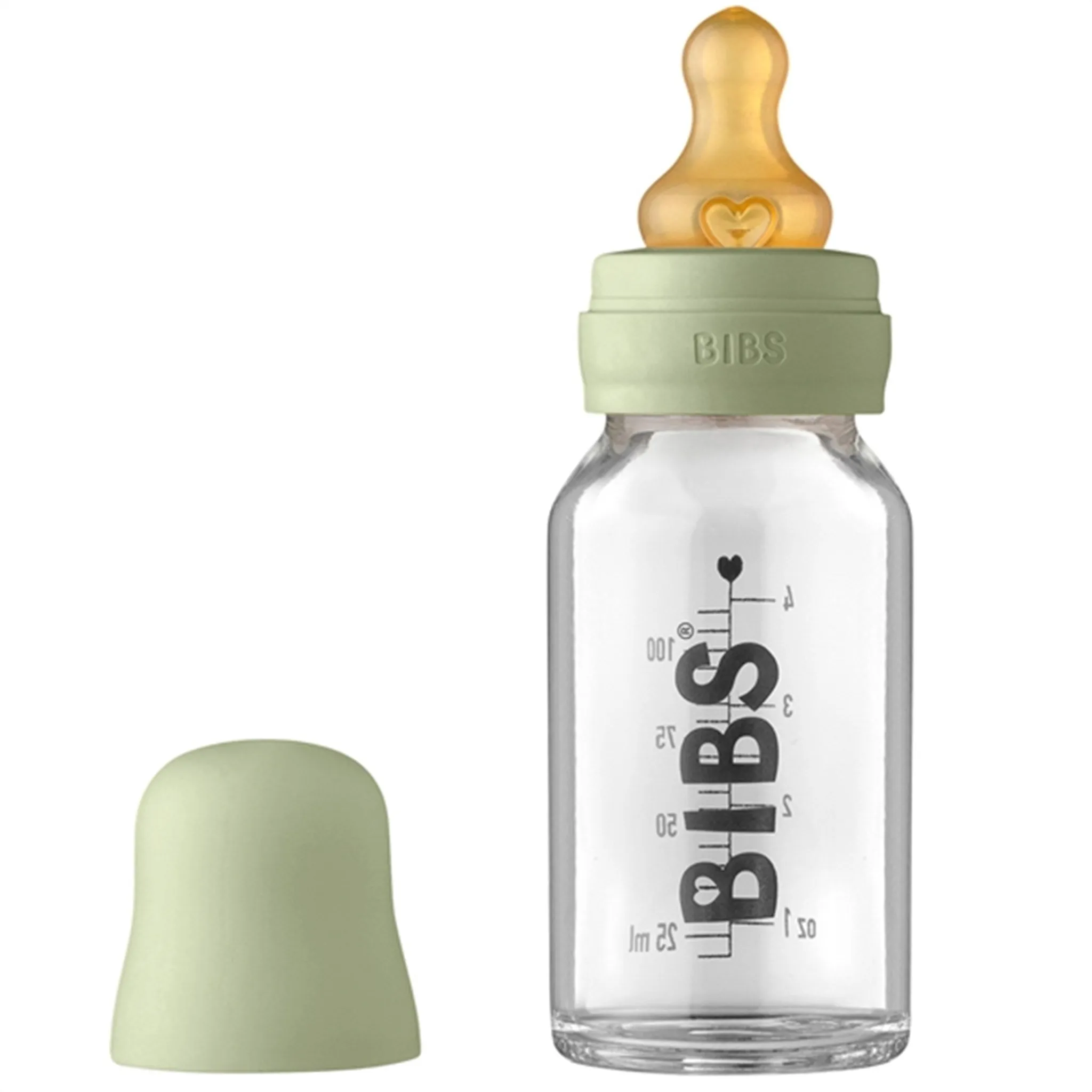 Bibs Baby Glass Bottle Complete Set Sage 110 ml