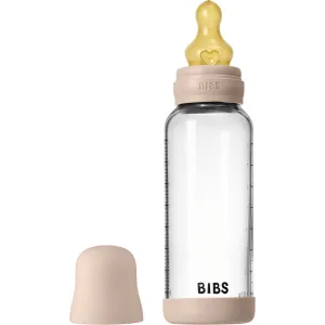 Bibs Blush Glass Baby Bottle Round Latex Medium Flow