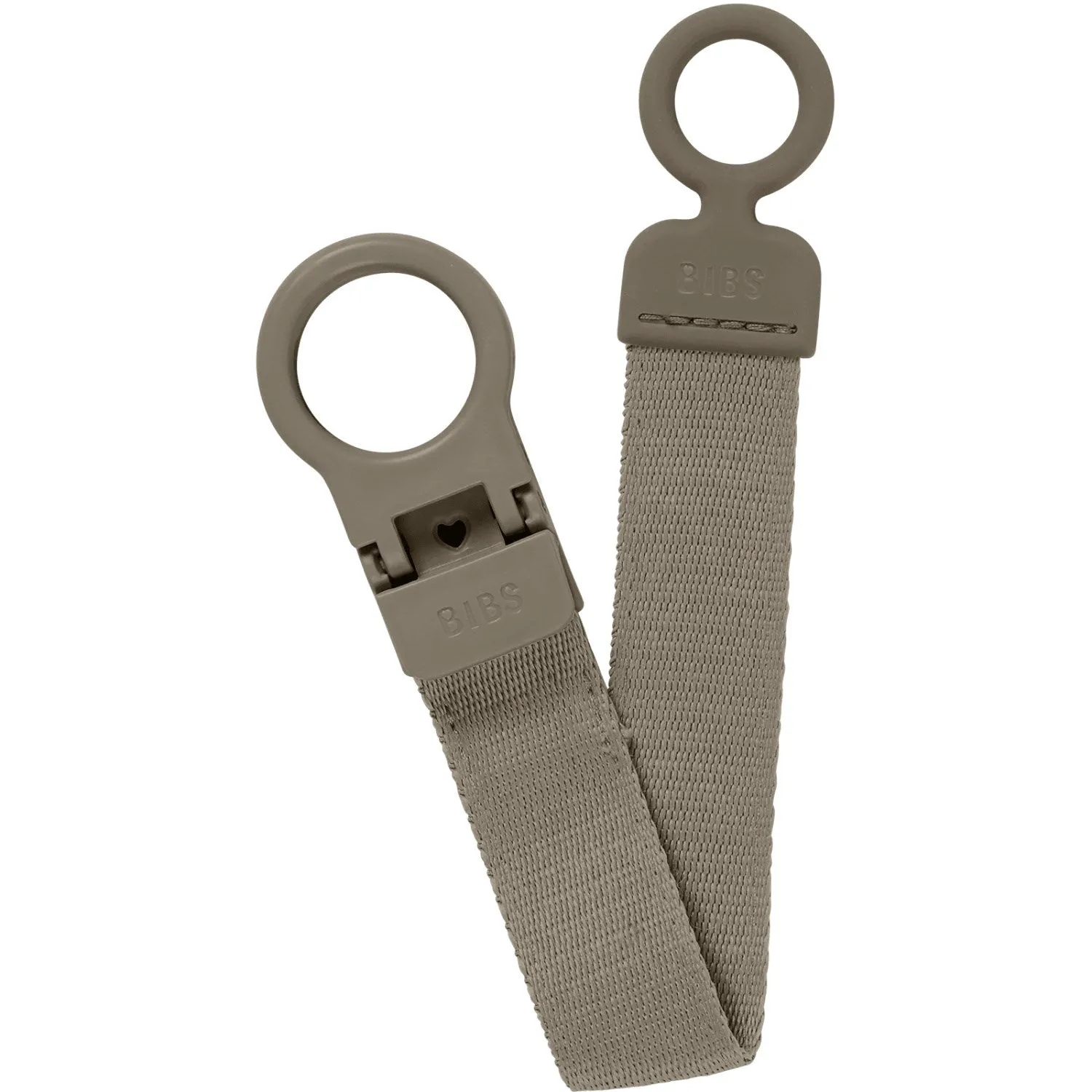 Bibs Dark Oak Pacifier Clip Loop