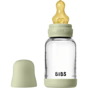 Bibs Sage Glass Baby Bottle Round Latex Slow Flow