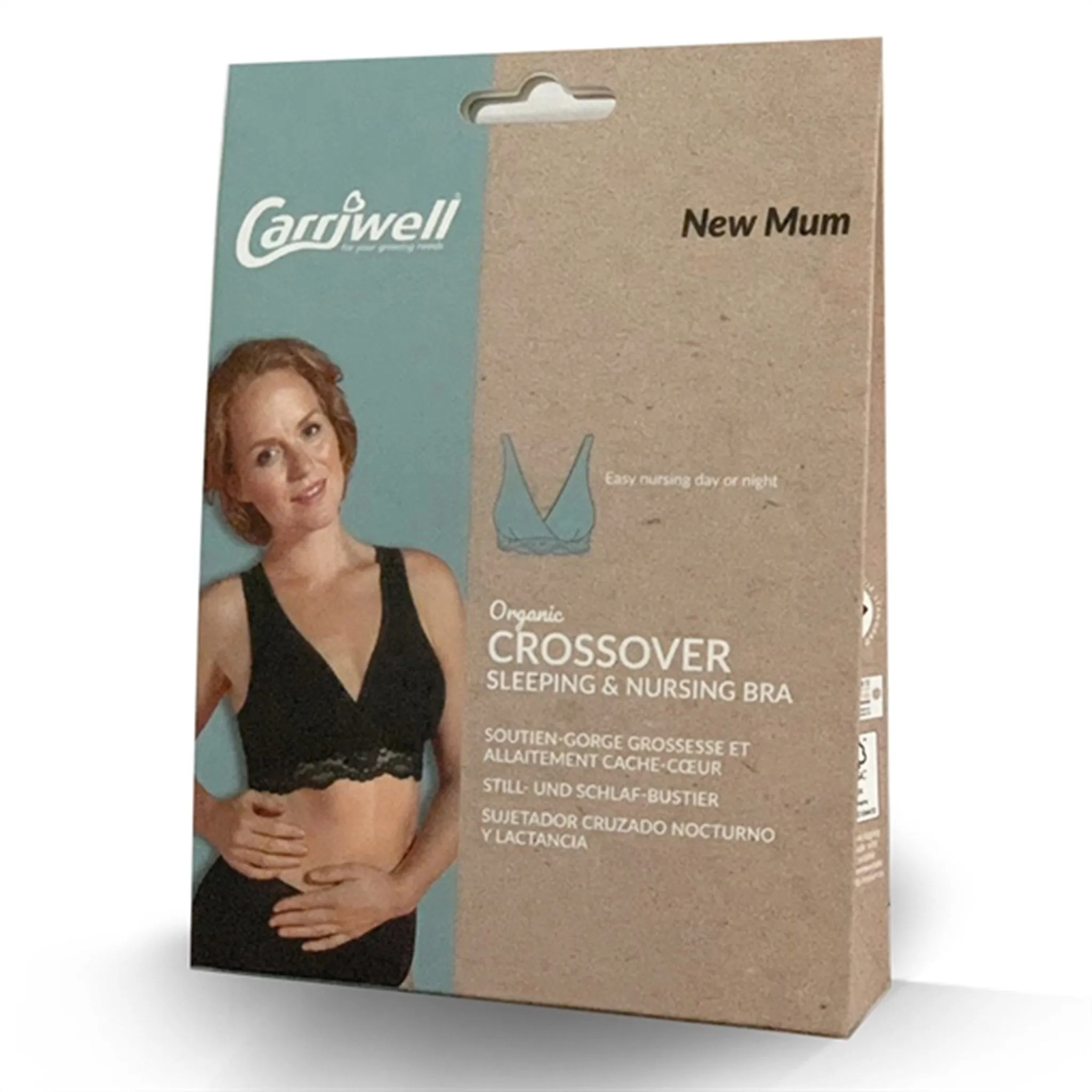 Carriwell Crossover Sleeping And Nursing Bra Black