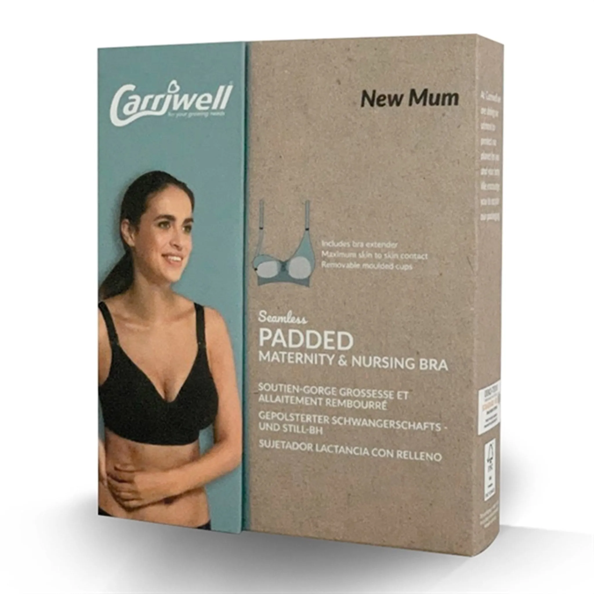 Carriwell Padded Maternity And Nursing Bra Black