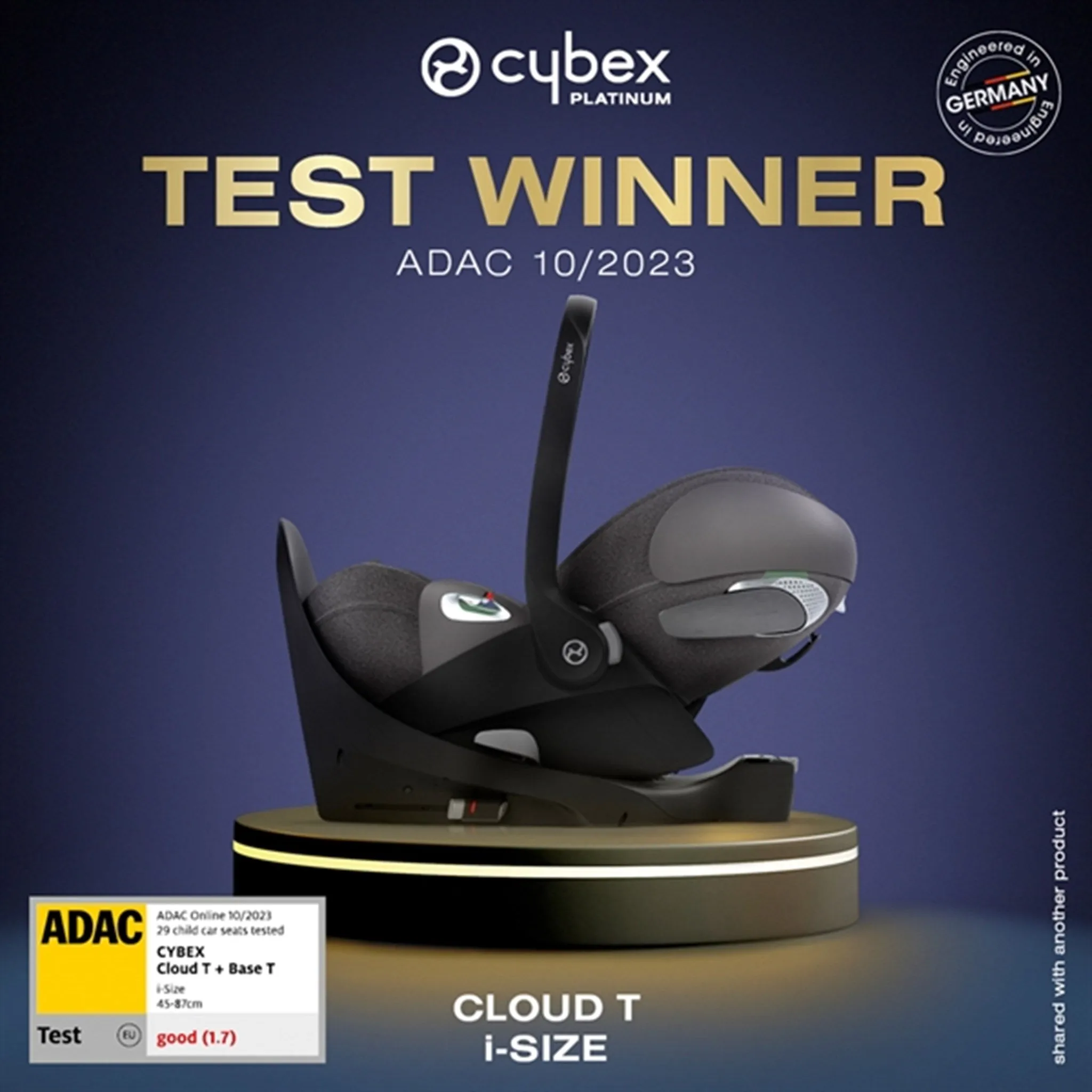 Cybex CLOUD T I-SIZE Mirage Grey Car Seat