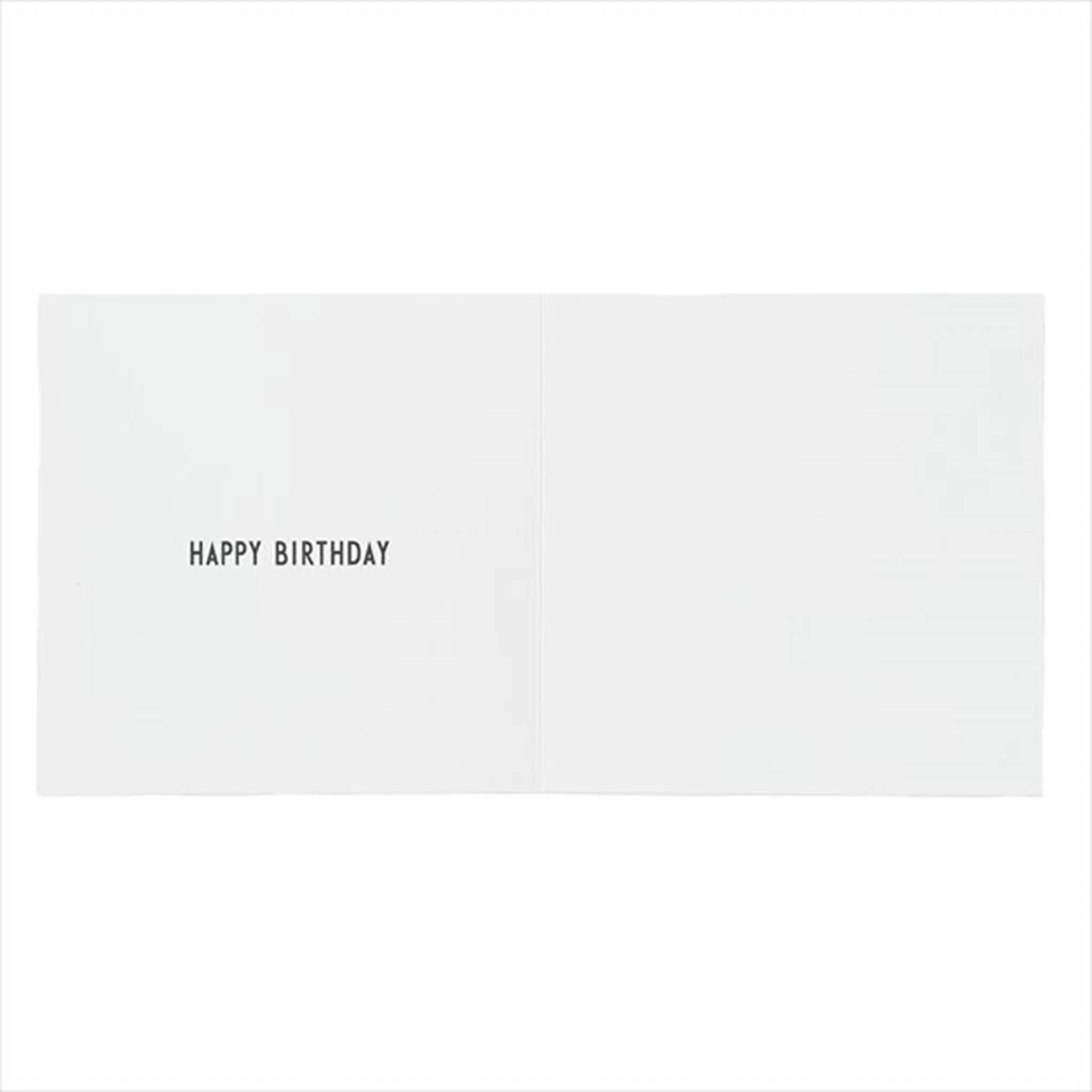 Design Letters Happy Birthday Card White