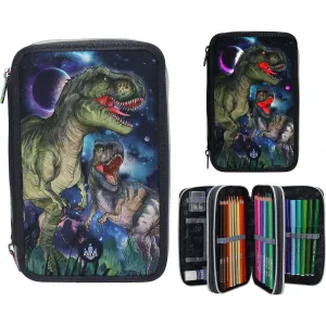 Dino World Galaxy Triple Pencil Case LED
