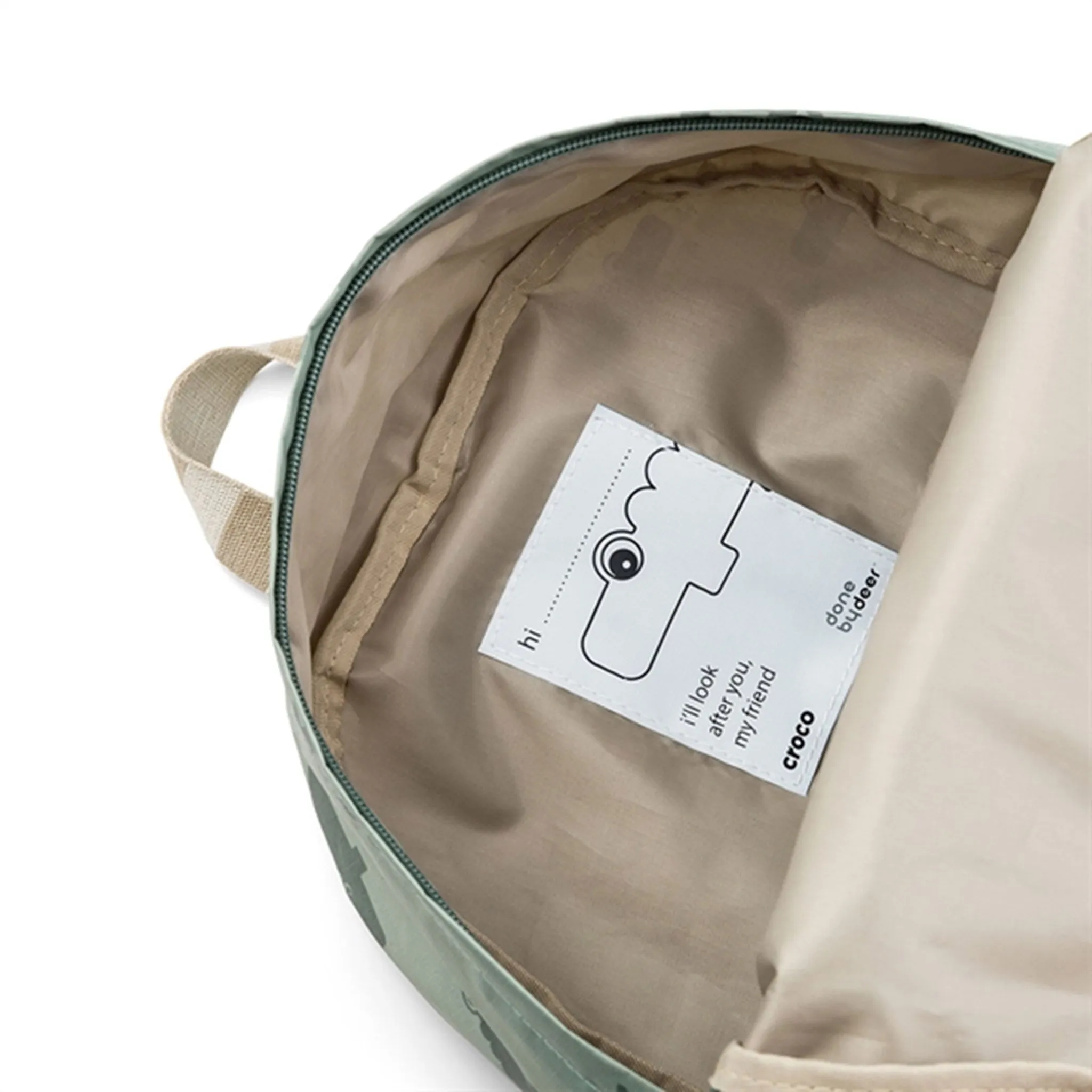 Done by Deer Backpack Croco Green