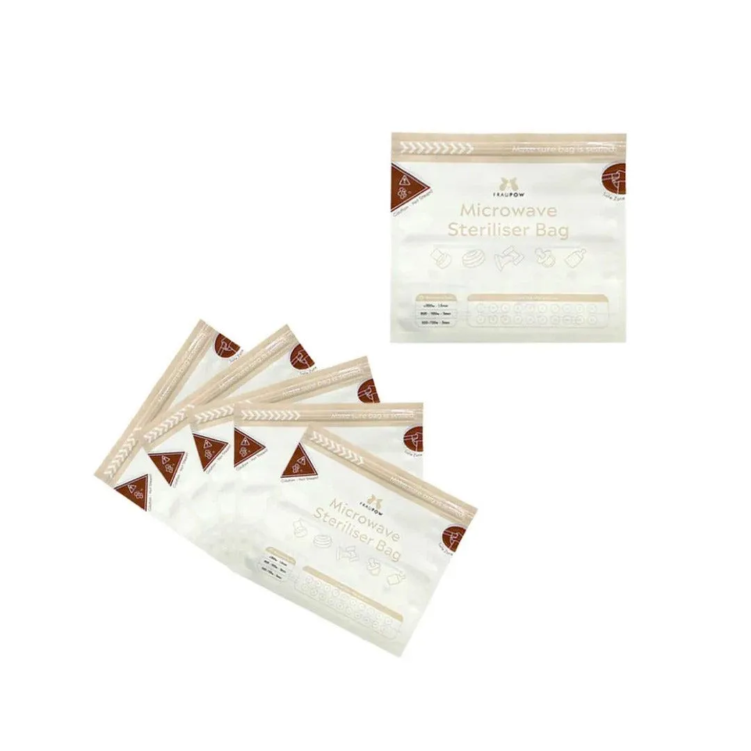 Fraupow Steam Clean Microwave Steriliser Bags | Pack of 10