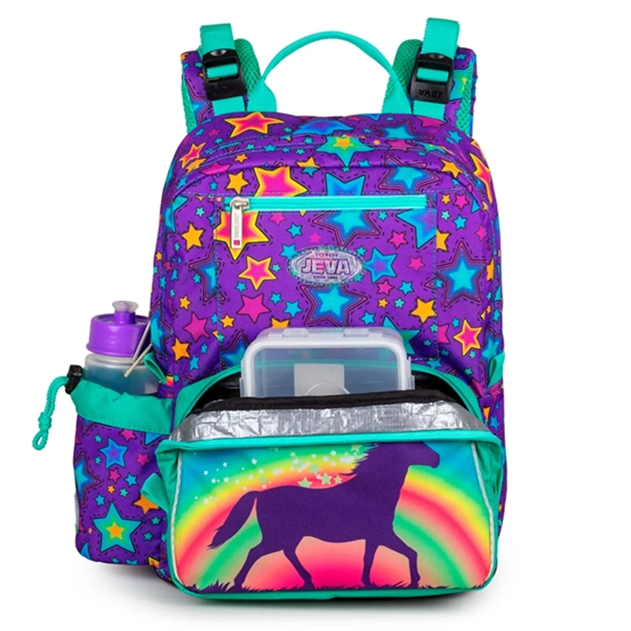 JEVA Start Up Skoletaske Unicorn Candy
