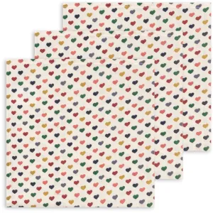 Konges Sløjd Coeur Coloré 3 Pack Muslin Cloth Gots
