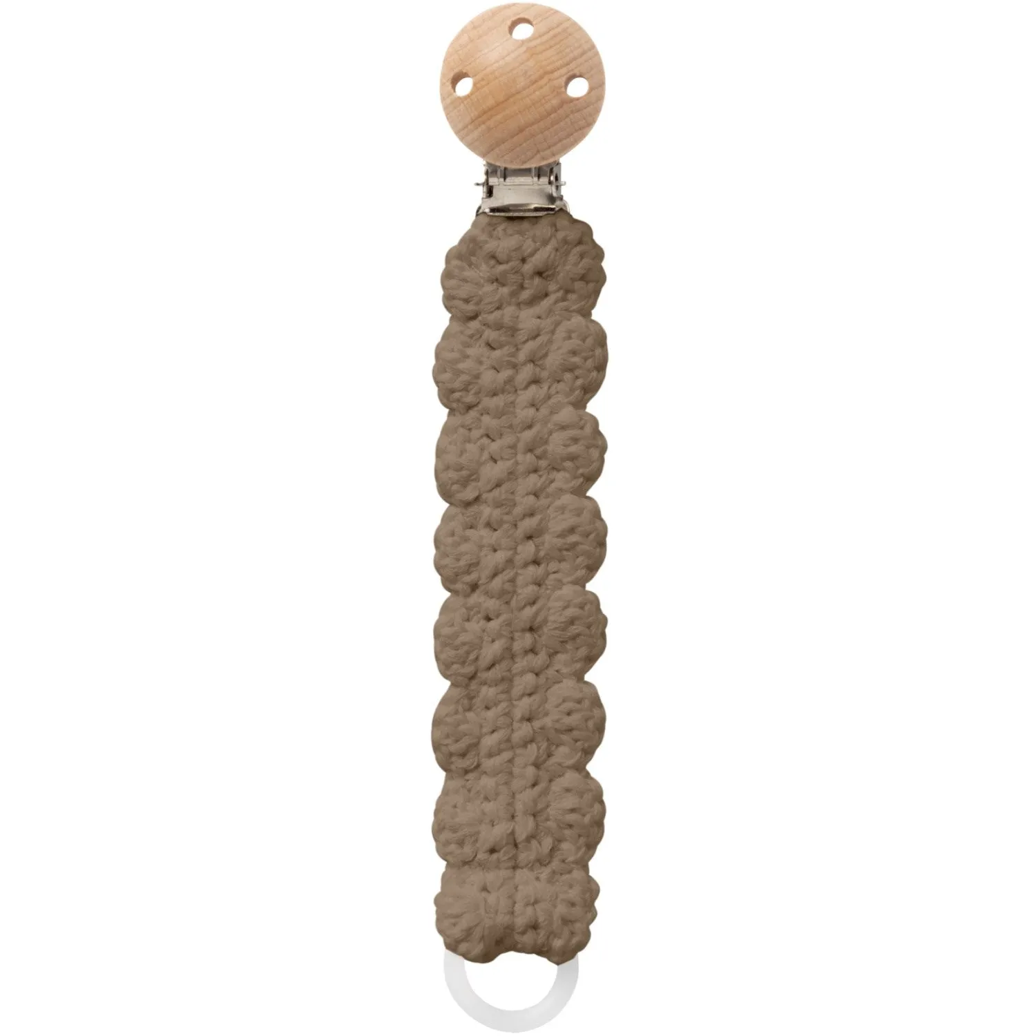 Lil'Atelier Sepia Tint Fimo Crochet Pacifier String