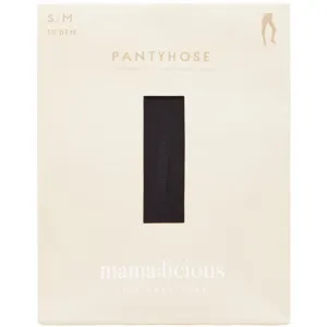 Mama;licious Black Sabine Tights 50Den 2-pack Noos