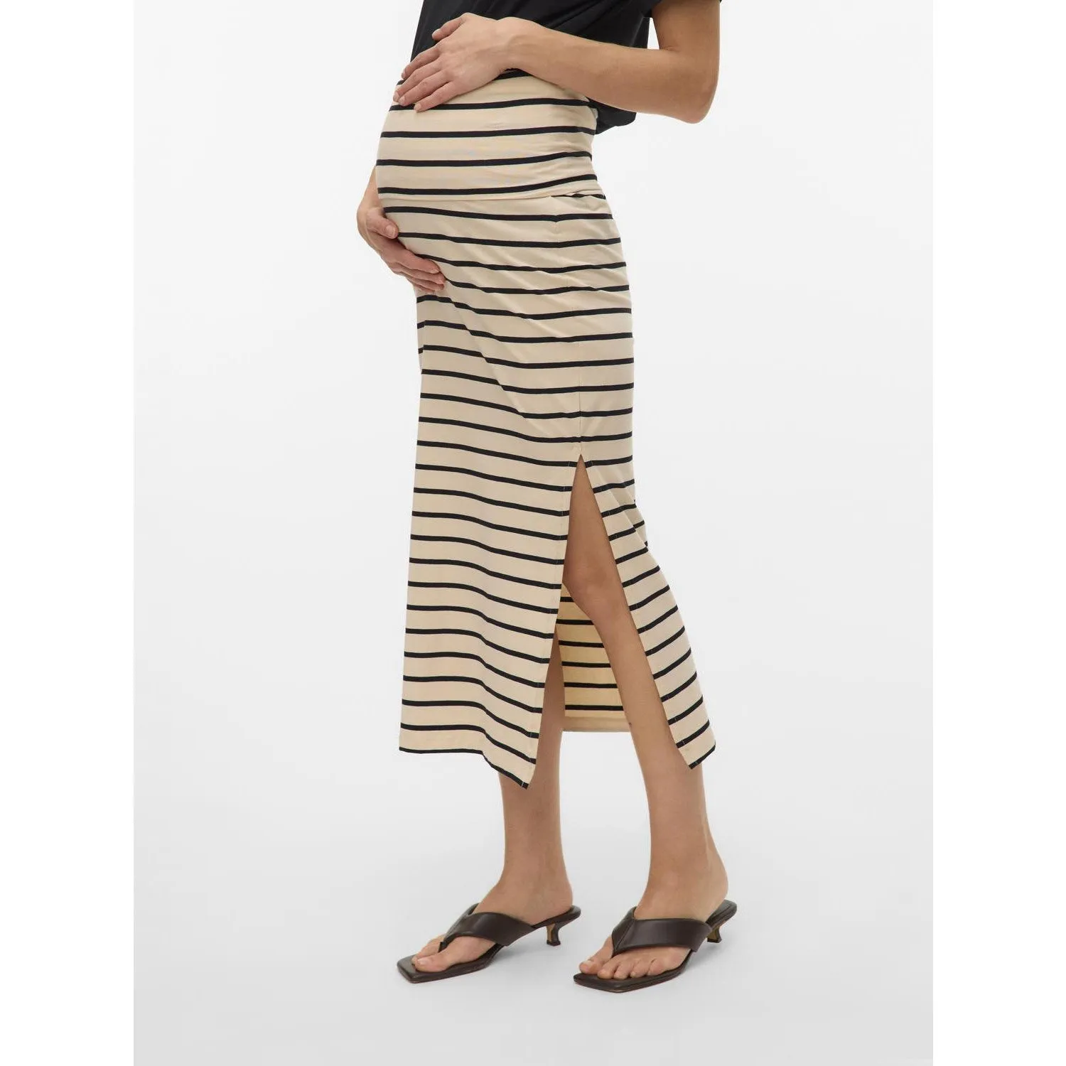 Mama;licious French Oak Mleva Yd Jrs Maxi Skirt Noos