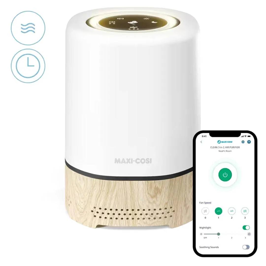 Maxi-Cosi Clean 3-in-1 Air Purifier - White/ Natural