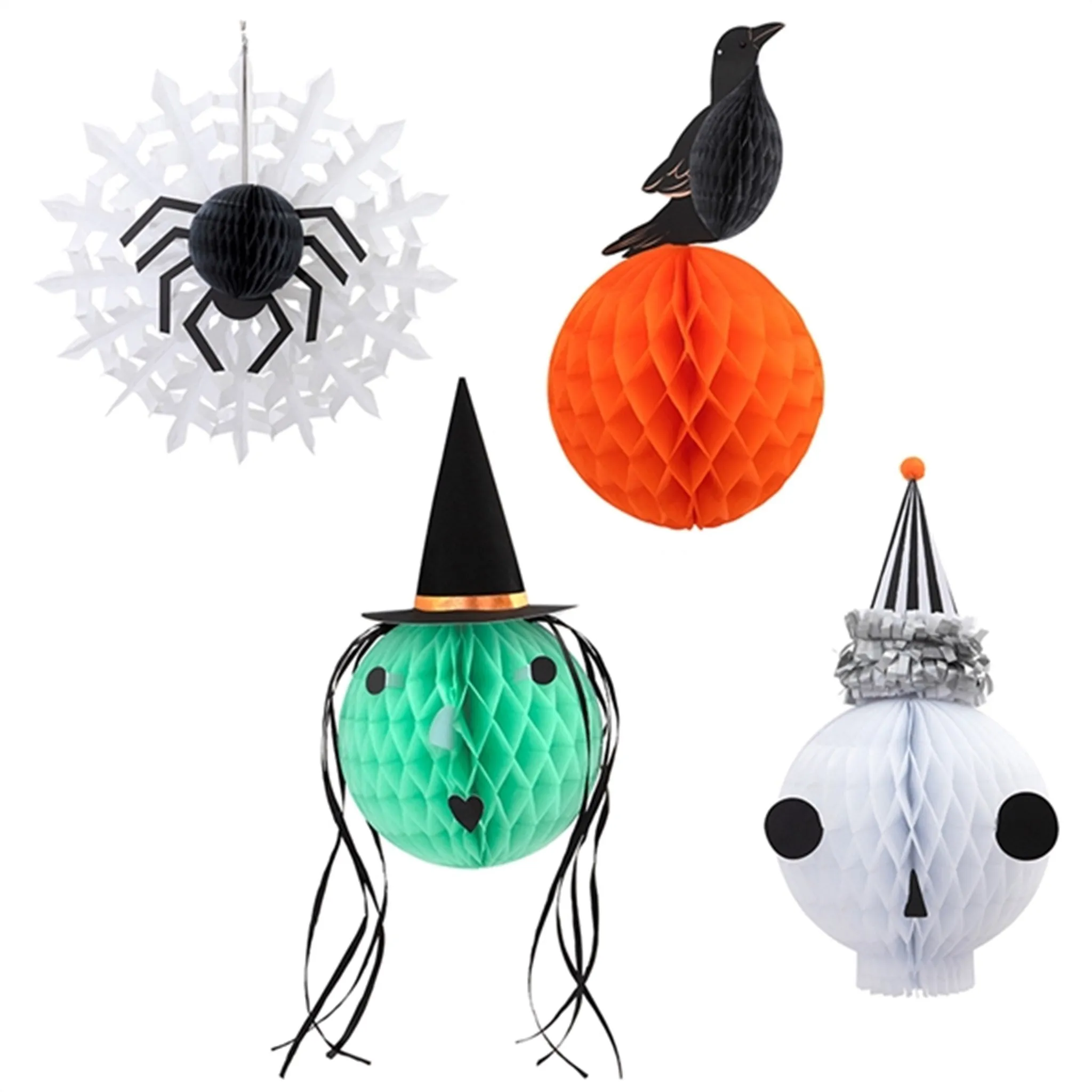 Meri Meri Halloween Honeycomb Decorations