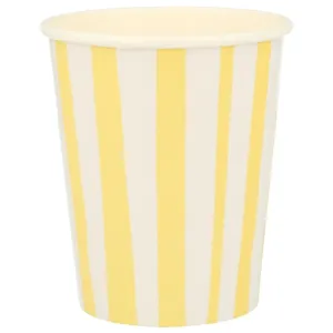 Meri Meri Stripe Yellow Cups 8 stk