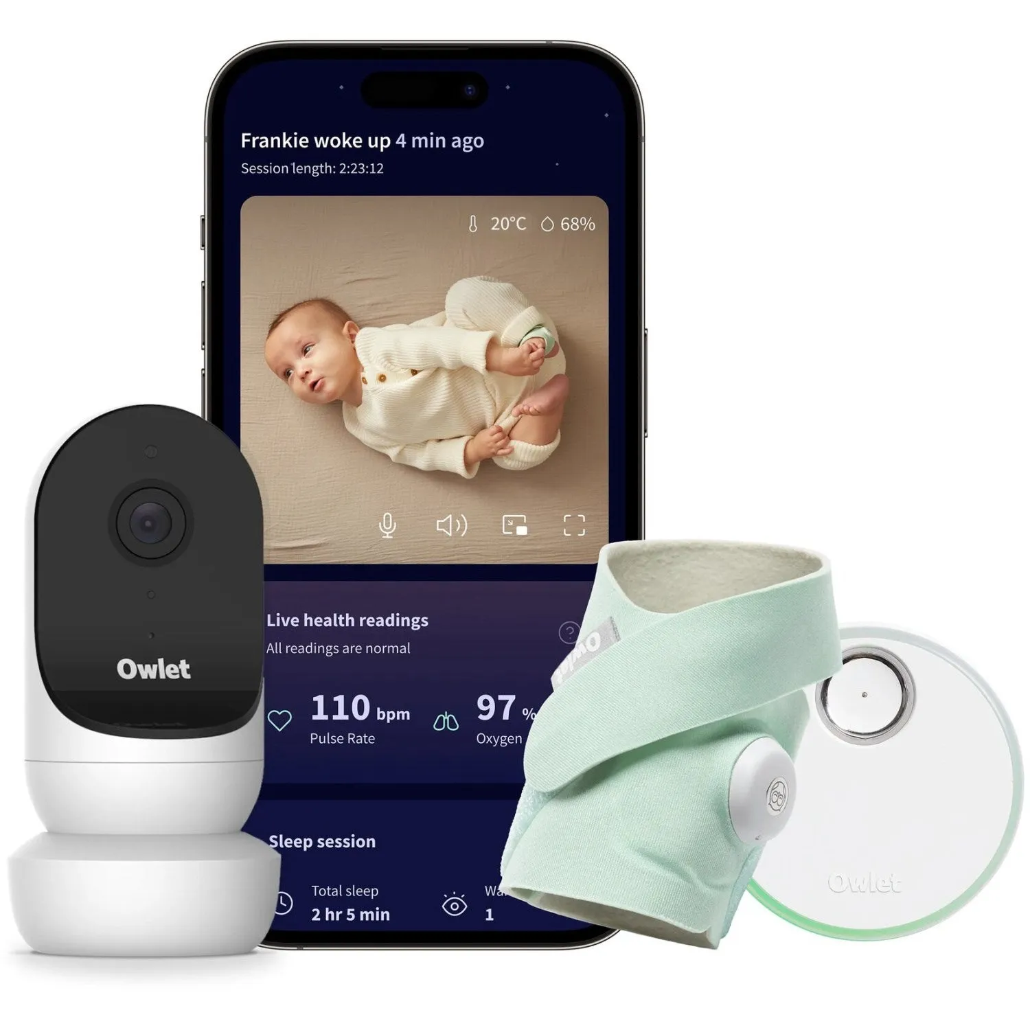 Owlet Mint Dream Sock   Cam2 Bundle
