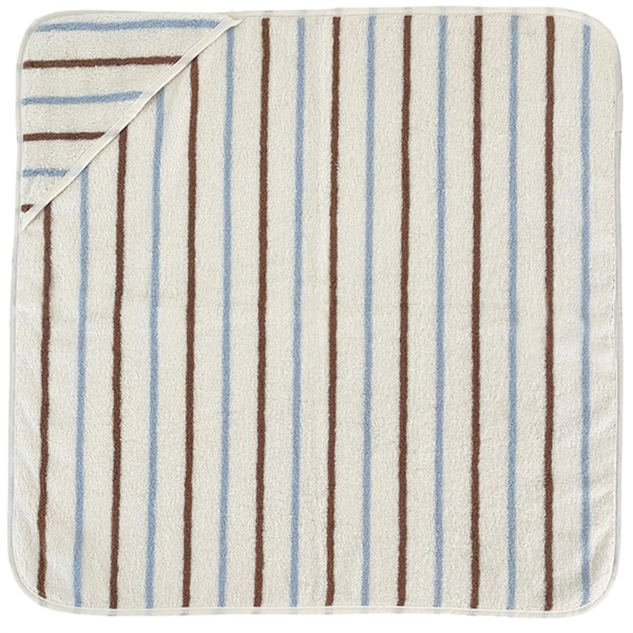 OYOY Raita Hooded Towel Caramel/Ice Blue