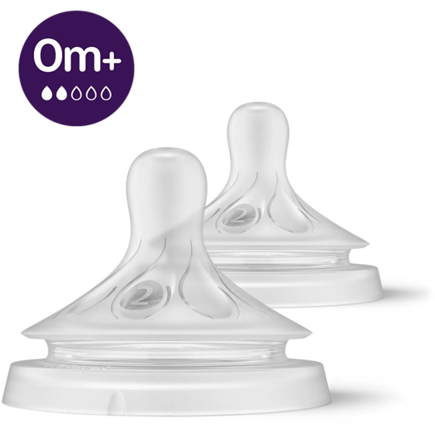 Philips Avent Natural Feeding Bottle Heads Response 0 months 2-pack