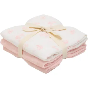 Pippi Veiled Rose Organic Cloth Muslin 3-pack