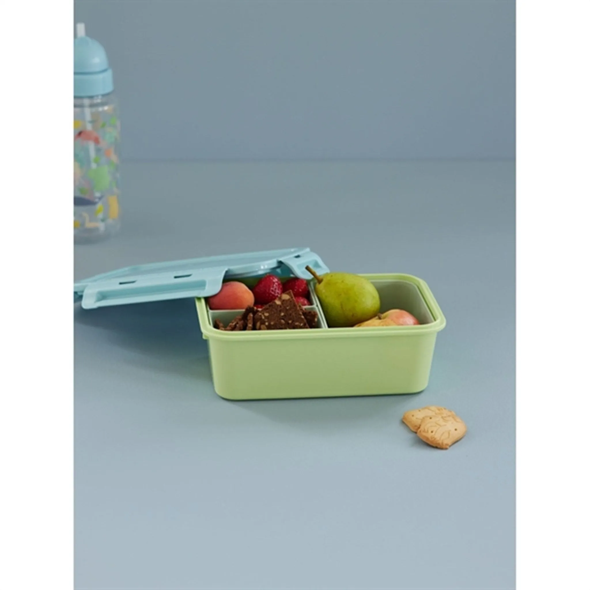 RICE Soft Green/Blue Lunchbox with 3 Inserts