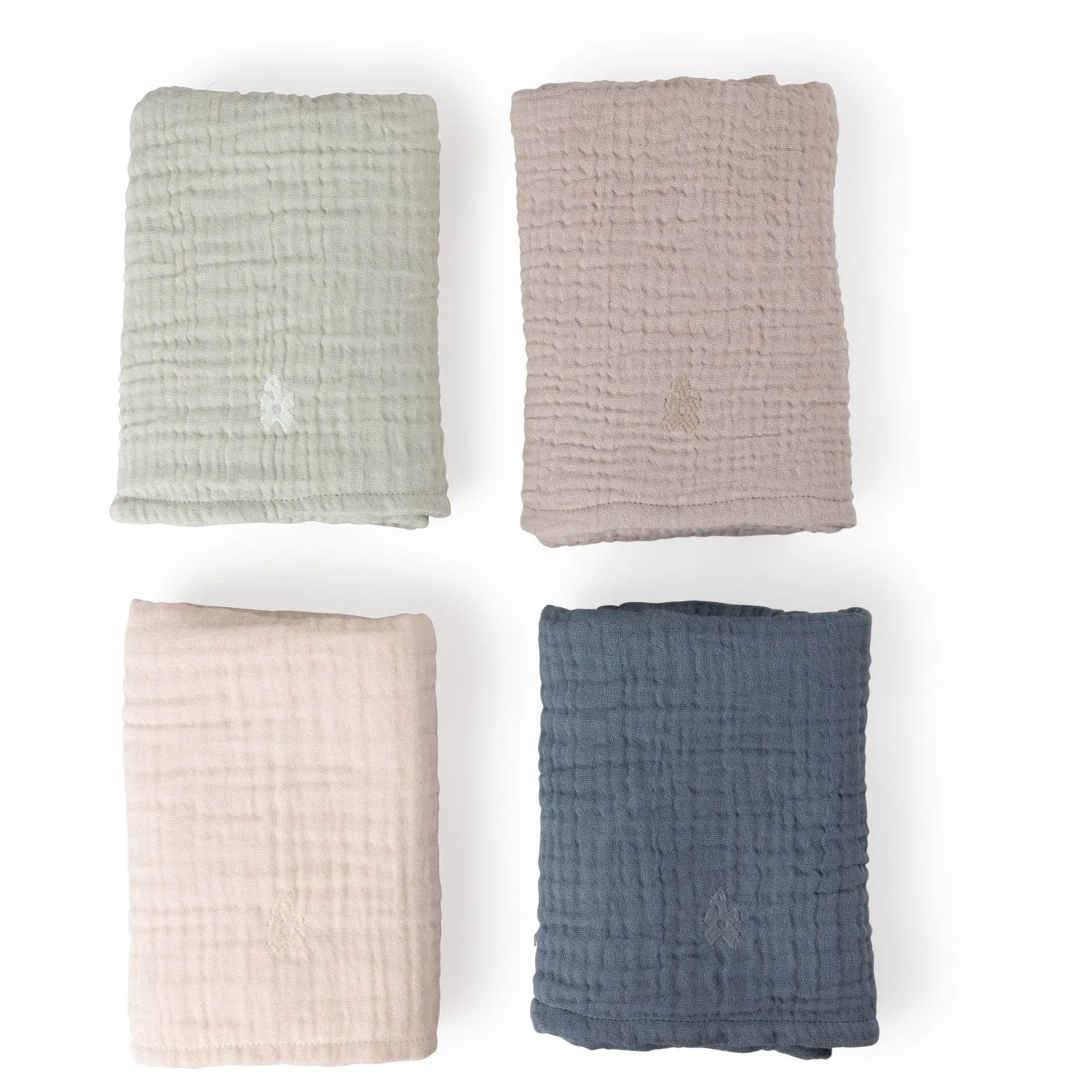 Sebra Blue Nursing Towel 6-layer 2-Pack Muslin