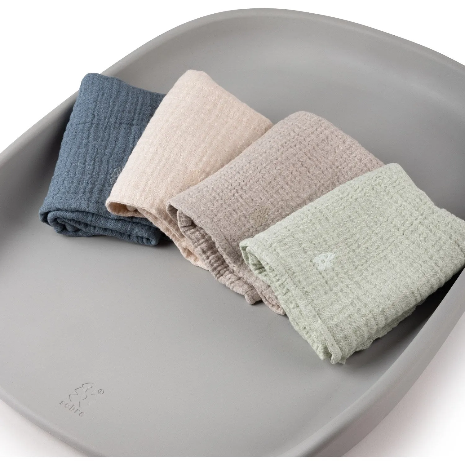 Sebra Blue Nursing Towel 6-layer 2-Pack Muslin