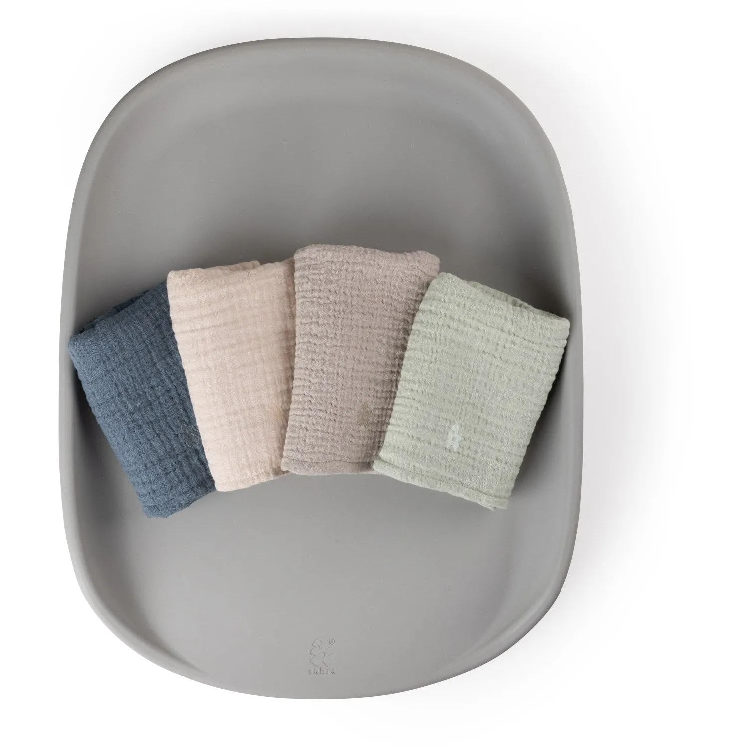 Sebra Blue Nursing Towel 6-layer 2-Pack Muslin