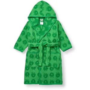 Småfolk Apple Green Bathrobe With Apples