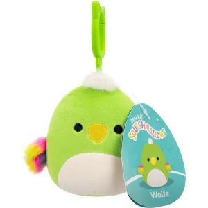 Squishmallows 9 Cm P22 Clip-on Wolfe Green Parrot