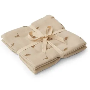 That's Mine Muslin cloths 2-pack Dinosaur Oatmeal