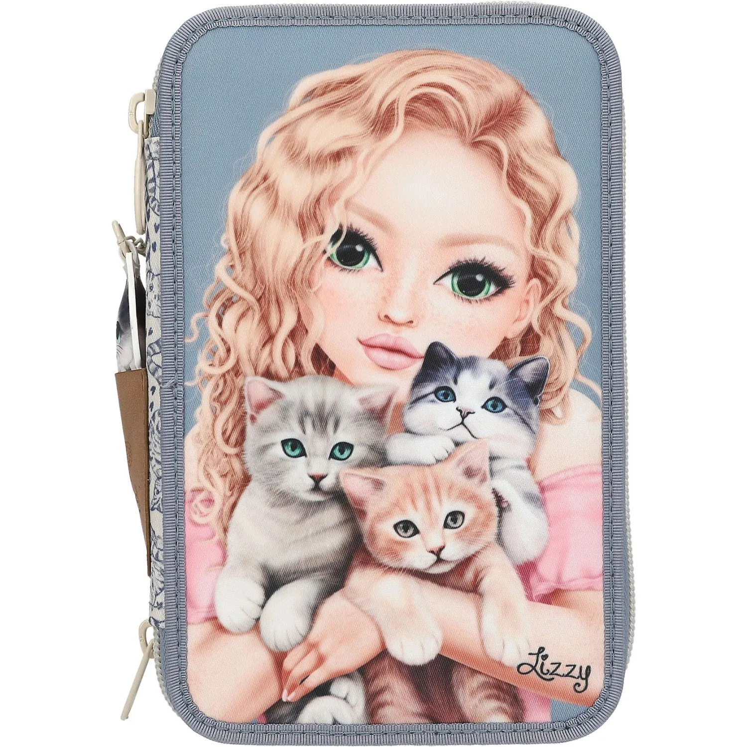 TOPModel Cat Love Triple Pencil Case